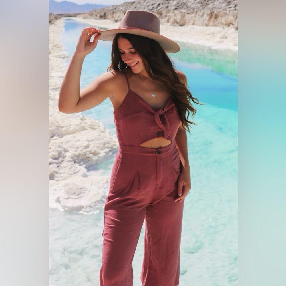 Beatrix Raspberry Jumpsuit